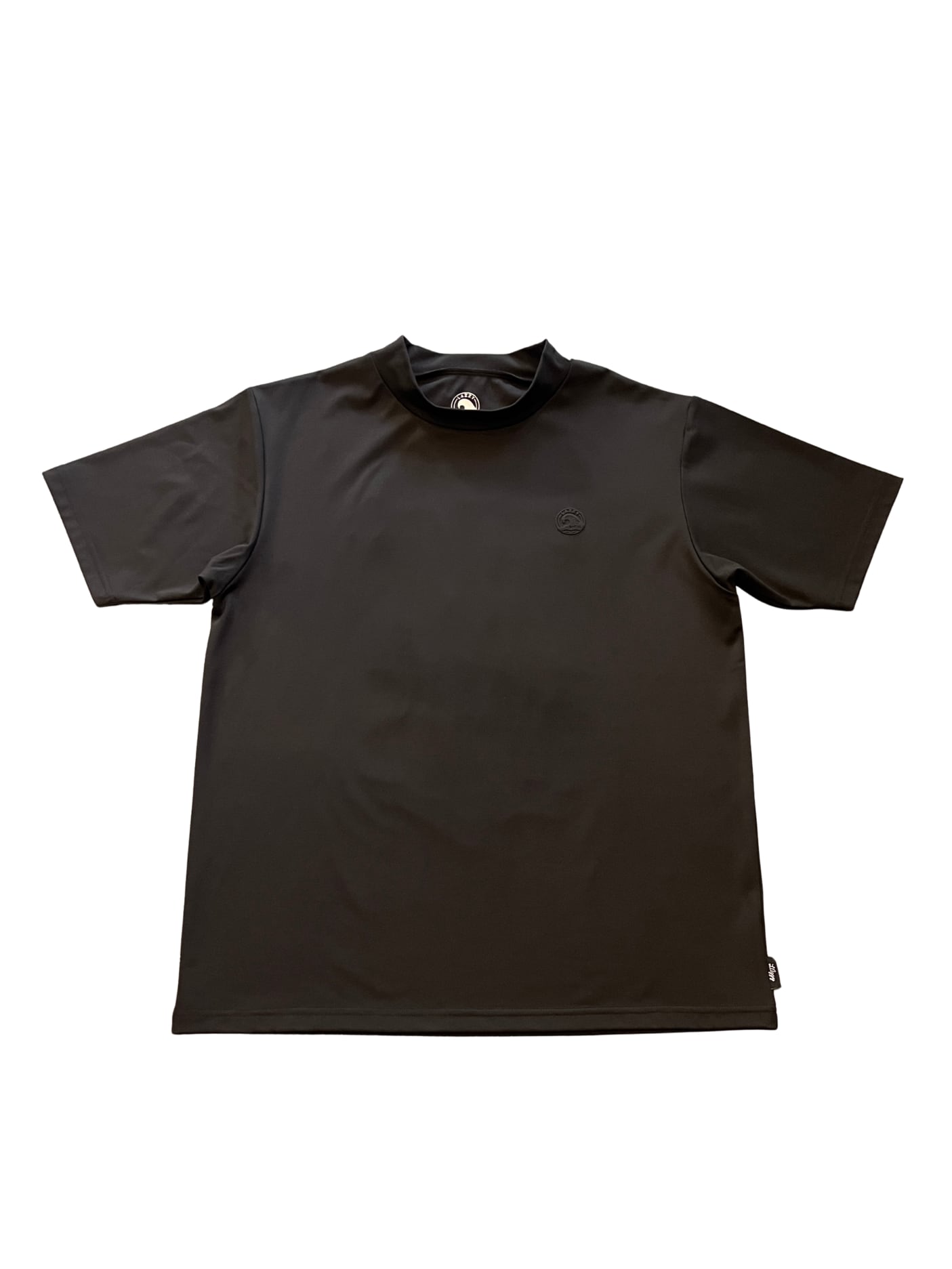 Unisex バックプリントモックネック
