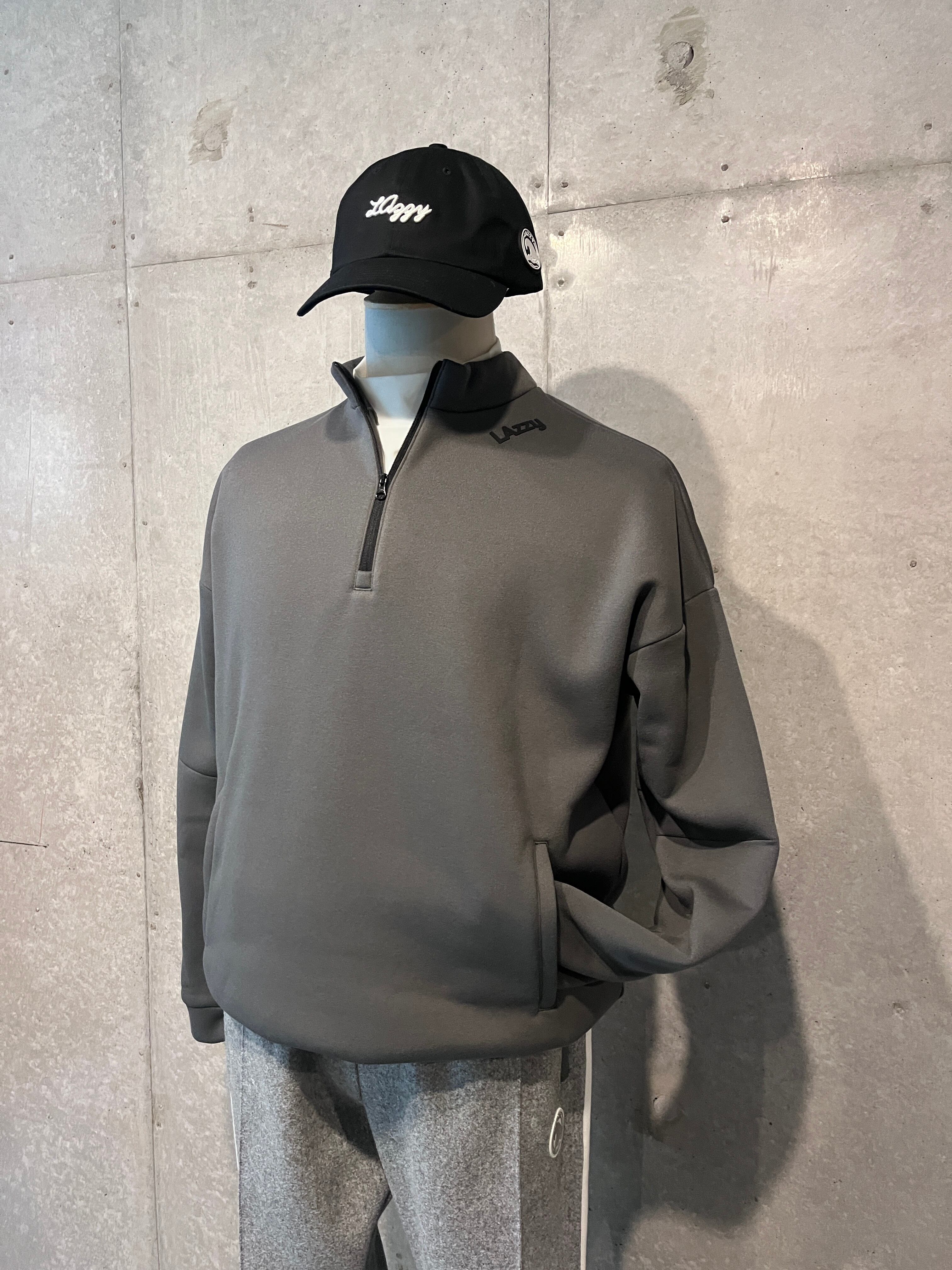 Unisex 裏起毛ハーフジップアップ